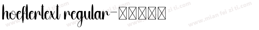 hoeflertext regular字体转换